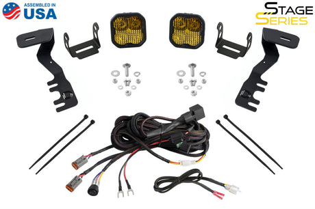 Diode Dynamics Stage Series 2in LED Ditch Light Kit for 2024+ Toyota Tacoma- Sport Yellow Combo