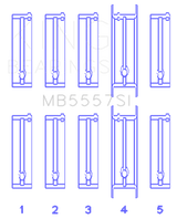 King Engine Bearings Chevrolet 121Ci/Ln2 134Ci (Size +0.50mm) Main Bearing Set