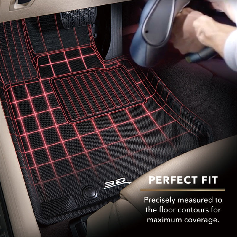 3D MAXpider 22-23 Toyota Corolla Cross FWD Kagu Black Floor Mats - Row 1