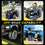 Electric 4-Wheeler Quad Car for Kids with MP3 & Light - 12V Battery Powered