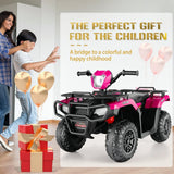 Electric 4-Wheeler Quad for Kids - 12V Battery Powered Ride-On Car in 6 Color Options