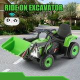Electric 12V Kids Ride-On Excavator Truck with Music, Lights, and Remote Control