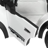 Electric 12V Kids Ride On Pickup Truck with MP3, LED Lights, and 6 Wheels in White and Pink