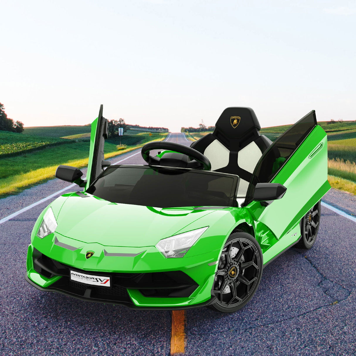 Electric 12V Kids Ride-On Sports Car with LED Remote Control