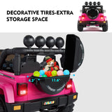 12V Electric Toy Jeep for Kids with Remote Control, USB, and Bluetooth Connectivity