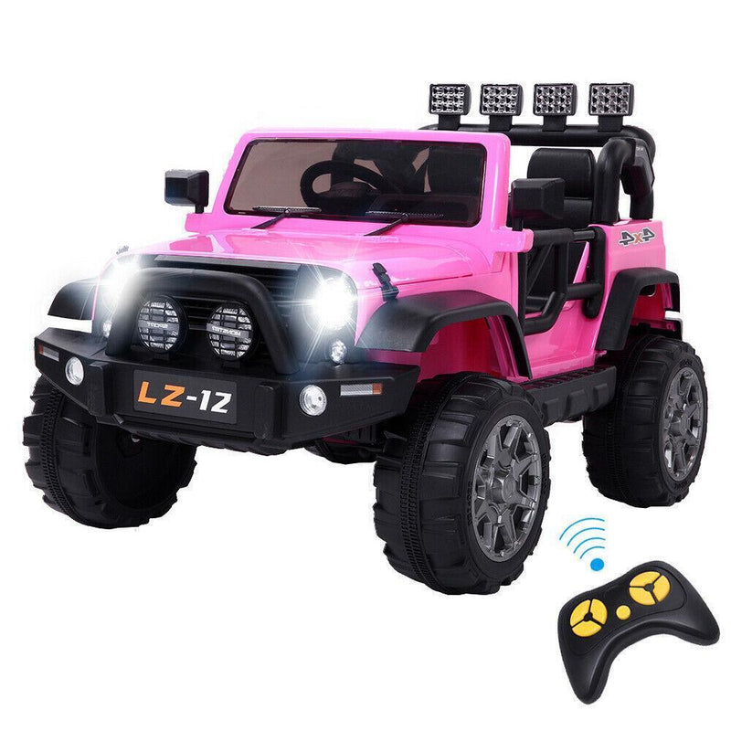 Electric 12V Ride-On Toy Car for Kids with Remote Control - 3 Speeds, Pink