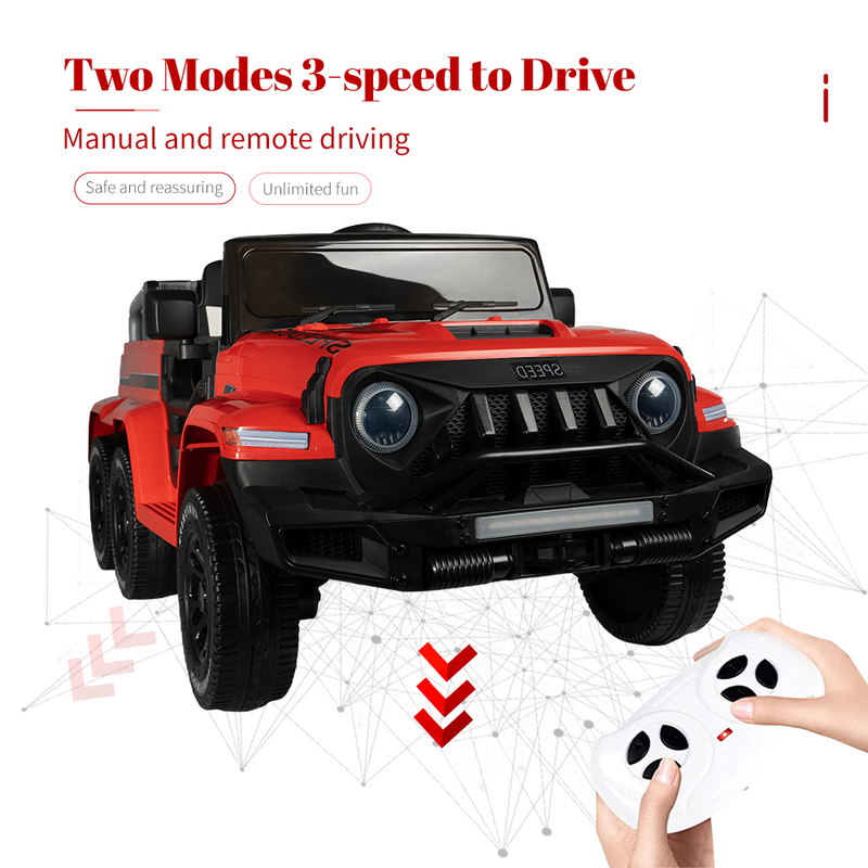 Electric 2-Door Kids Ride On Car with Remote Control, MP3 Player, and LED Lights - 24V