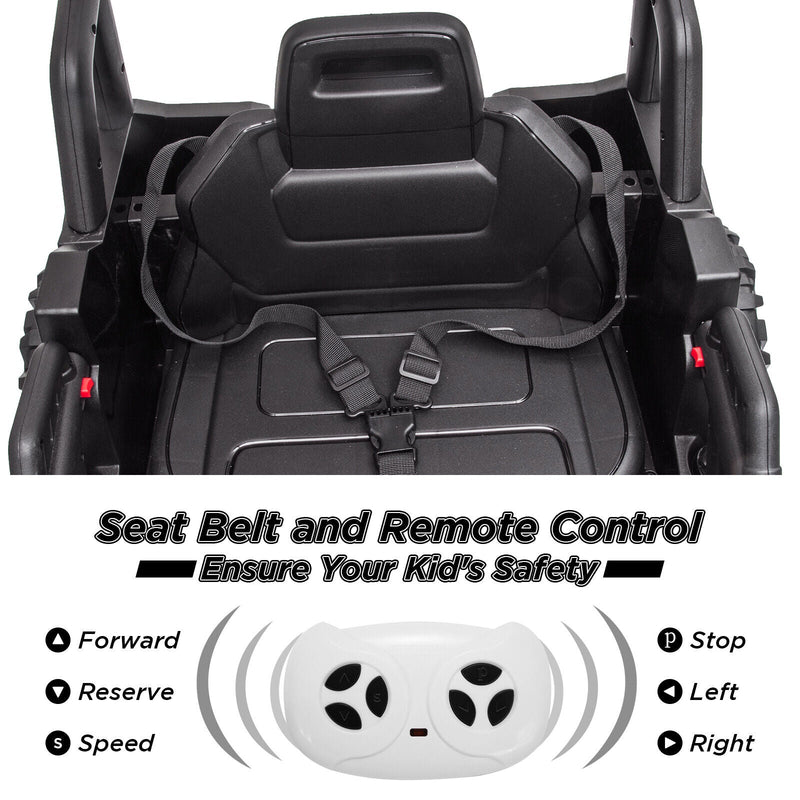 Electric 2-Seater Jeep for Kids with MP3 and LED Lights - 12V Battery Powered for Safe Fun!