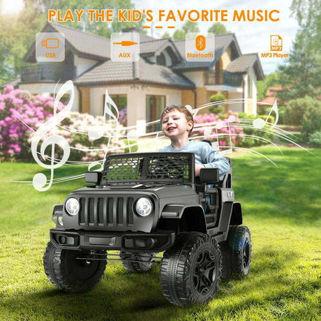 12V Kids Ride-On Truck with Parental Remote Control and Spring Suspension