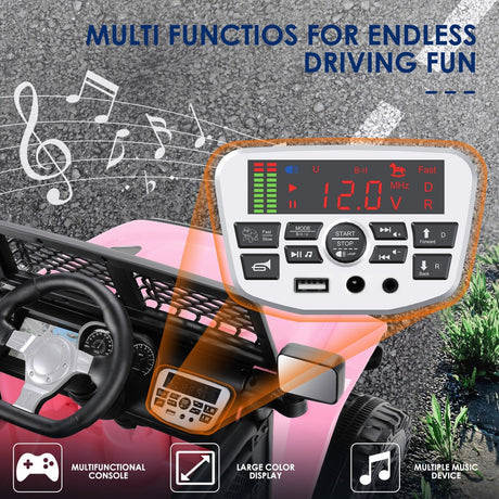 2-Seater Electric Ride-On Truck for Kids with MP3 and Remote Control - 12V Battery Powered