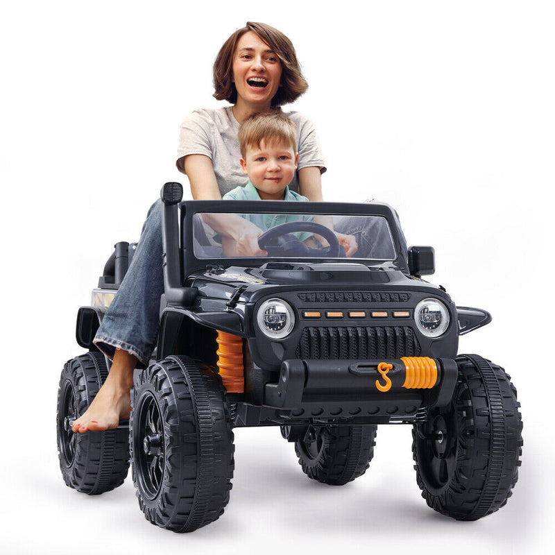 Electric Ride-On Car for Kids with Remote Control, Music, and Lights - 2 Seats, 4 Wheels