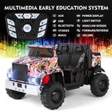 New Pink Camo 24V Battery Kids Ride On Truck with Trailer and Remote Control