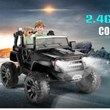 Electric 2-Seater Kids Ride-On Truck with 400W Motor and LED Lights - 24V Jeep Car