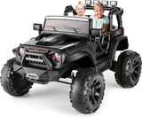 Electric 2-Seater Kids Ride-On Truck with LED Lights and 400W Motor - 24V Jeep Car