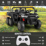 Electric 2 Seater Ride On Car with Dump Trailer - 24V Battery Powered 4WD Toy Tractor