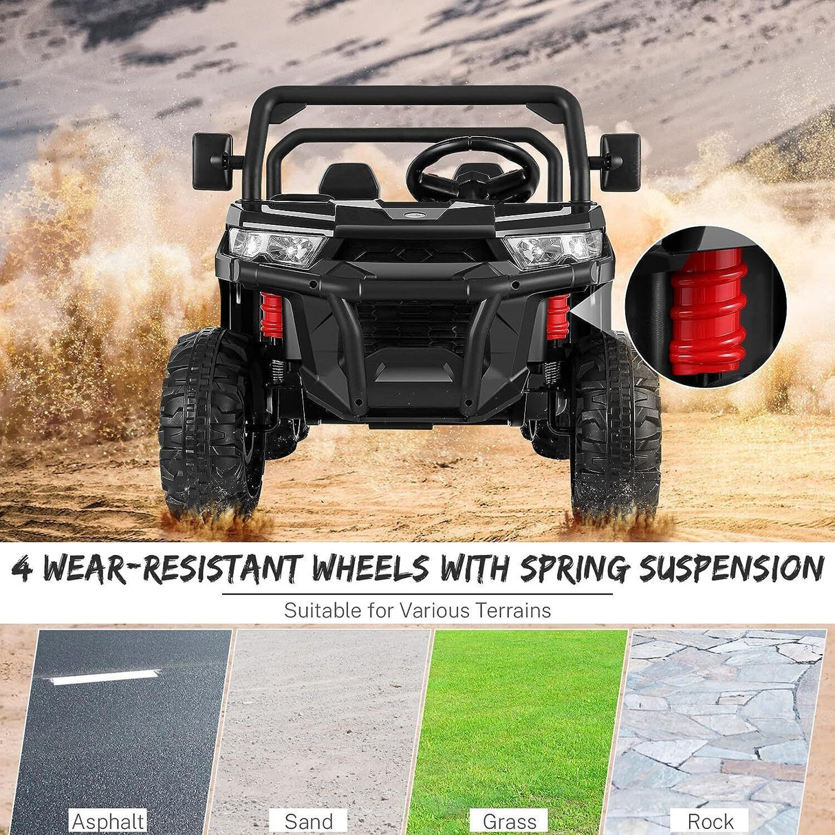 Electric 24V 4WD UTV Dump Truck Car for Kids with Dump Bed - 2 Seater Ride-On Toy MagicCars