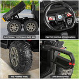 Electric 24V 4WD UTV Dump Truck Car for Kids with Dump Bed - 2 Seater Ride-On Toy MagicCars