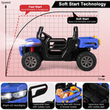 Electric 2 Seater UTV Dump Truck with Remote Control and Functional Dump Bed