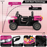 Electric 2 Seater UTV Dump Truck with Remote Control and Functional Dump Bed