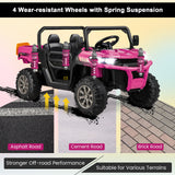 Electric 2 Seater UTV Dump Truck with Remote Control and Functional Dump Bed