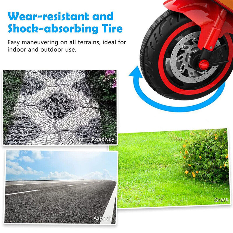 Electric 2-Wheel Kids Motorbike with Music and LED Lights - 12V Battery Powered