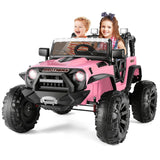 2-Seater 24V Electric Ride-On Truck for Kids Ages 3-8 with Remote Control and 400W Motor