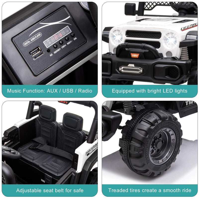 Electric 3-Speed Kids Ride-On Truck with 2.4G Remote Control - Perfect Gift for Children (12V 4.5A)