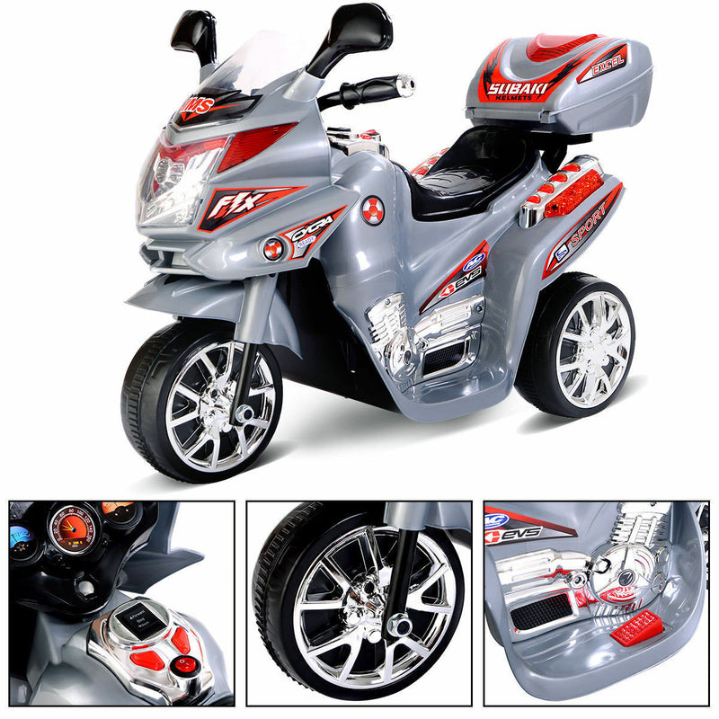 Electric 3-Wheel Kids Ride-On Motorcycle with 6V Battery Power - Fun and Exciting Toy for Young Riders!