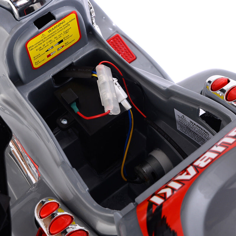 Electric 3-Wheel Ride On Motorcycle for Kids - Gray