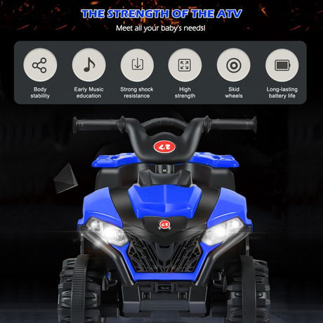 Electric 4-Wheel Beach Buggy for Kids with Forward/Reverse Switch - 6V ATV
