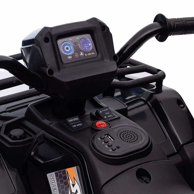 Electric Kids ATV with AUX and USB, LED Lights, and 4-Wheel Drive
