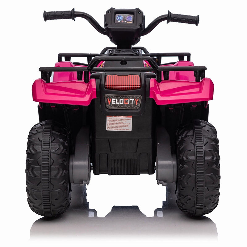 Electric Kids ATV with AUX and USB, LED Lights, and 4-Wheel Drive