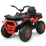 Electric 4-Wheeler ATV Quad for Kids - MP3 and LED Lights Included - Red, Durable and High-Quality