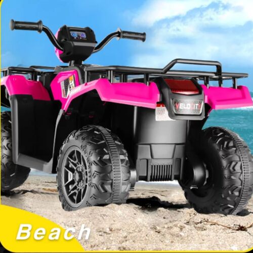 Electric 4-Wheeler ATV Quad for Kids with LED Lights, AUX Port, and USB