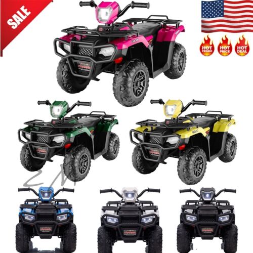Electric 4-Wheeler ATV Quad for Kids with LED Lights, USB and MP3 Player - Perfect Gift for Boys and Girls