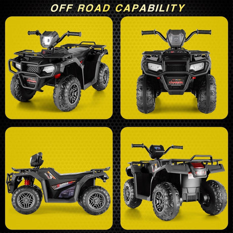 Electric 4-Wheeler ATV Quad for Kids with LED Lights, USB and MP3 Player - Suitable for Boys and Girls Aged 07