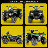 Electric 4-Wheeler ATV Quad for Kids with LED Lights, USB and MP3 Player - Suitable for Boys and Girls Aged 07