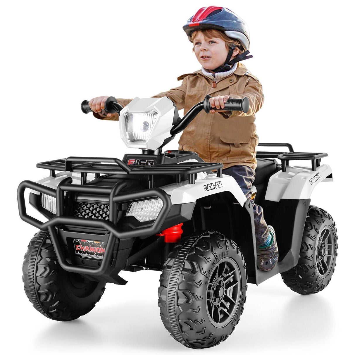 Electric 4-Wheeler ATV Quad for Kids with LED Lights, USB and MP3 Player - Suitable for Girls and Boys Aged 13 and Under
