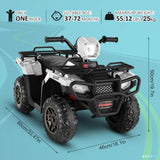 Electric 4-Wheeler ATV Quad for Kids with LED Lights, USB and MP3 Player - Suitable for Girls and Boys Aged 3-8 Years