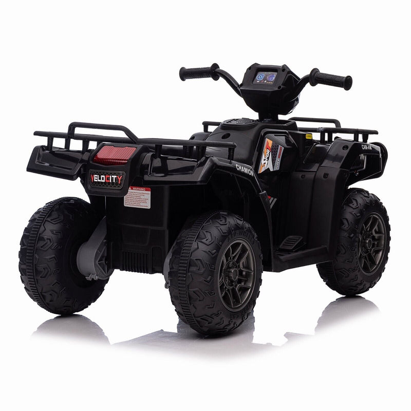 Electric Kids Ride On ATV 4-Wheeler Quad with Music, LED Lights, and USB for Ages 3-8