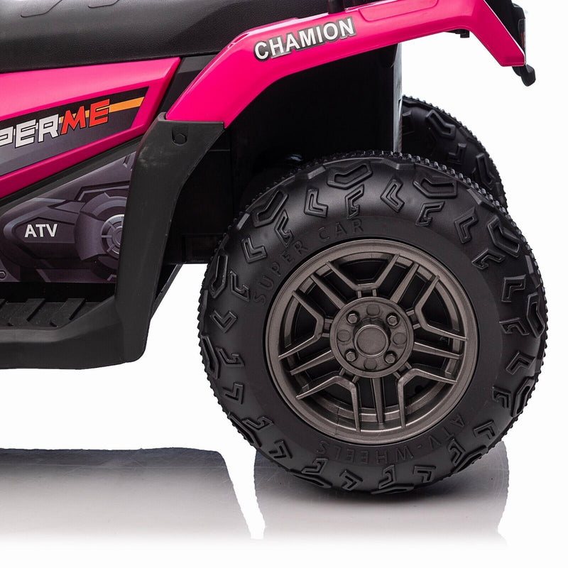 Electric Kids Ride On ATV 4-Wheeler Quad with Music, LED Lights, and USB for Ages 3-8