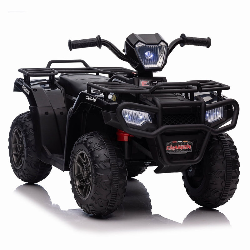 Electric 4-Wheeler ATV Quad for Kids with LED Lights, AUX Port, and USB
