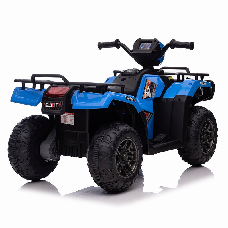 Kids 12V ATV with AUX & USB, Music & LED Lights - Battery-Powered 4 Wheeler