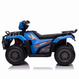 Kids 12V ATV with AUX & USB, Music & LED Lights - Battery-Powered 4 Wheeler