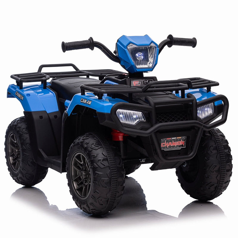 Electric 4-Wheeler ATV Quad for Kids with LED Lights, USB/MP3, and Gift Option