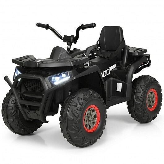 Electric 4-Wheeler ATV Quad for Kids with MP3 and LED Lights in Black
