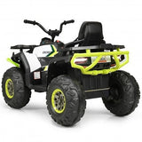 Electric 4-Wheeler ATV Quad for Kids with MP3 and LED Lights in White