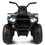 Electric 4-Wheeler ATV Quad Ride On Car for Kids with LED Lights - 12V Black
