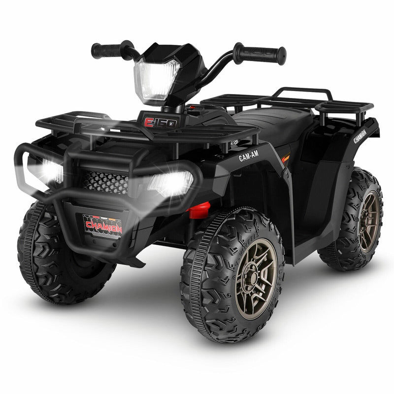 Electric 4-Wheeler ATV Quad Ride-On Car for Kids with LED Lights and MP3 Player - Perfect Gift for Boys and Girls (12V)