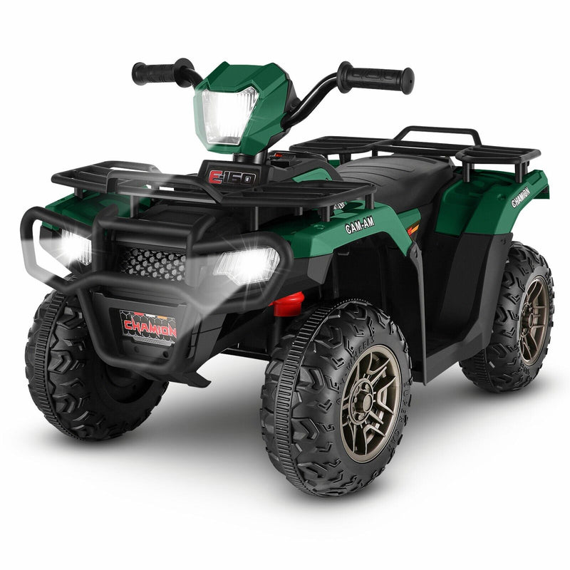 Electric 4-Wheeler ATV Quad Ride-On Car for Kids with LED Lights and MP3 Player - Perfect Gift for Boys and Girls (12V)